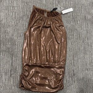 White House Black Market Shimmering Copper Top